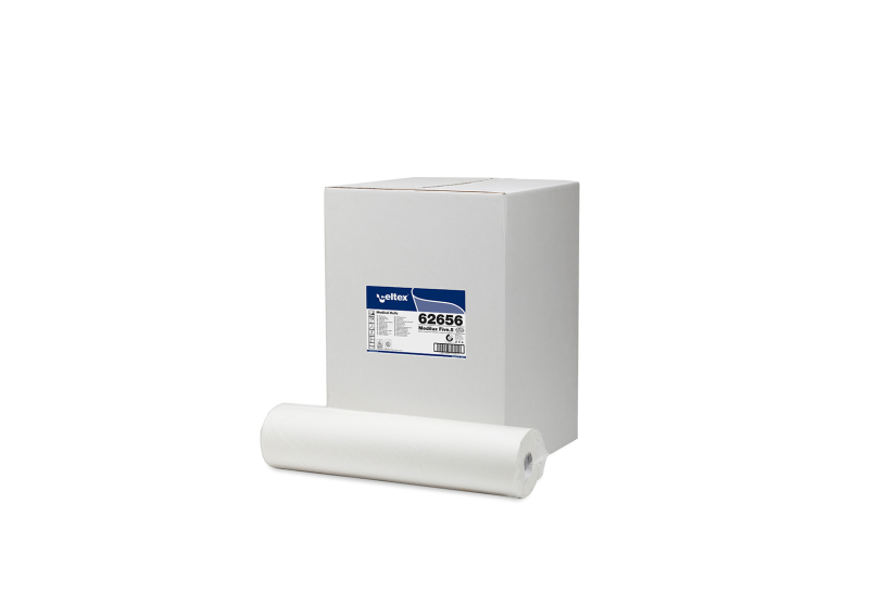 Vorderseite eines Kartons Ärzterollen. Davorliegend ist eine einzelne Ärzterolle.